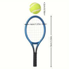 2pcs Dollhouse Tennis Racket Kit Creative Photo Props Small Gift
