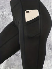 High Waist Yoga Leggings Pocket Tummy Control Workout Pants