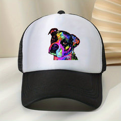 Pug Dog Print Baseball Cap Outdoor Sunshade Fishing Hat