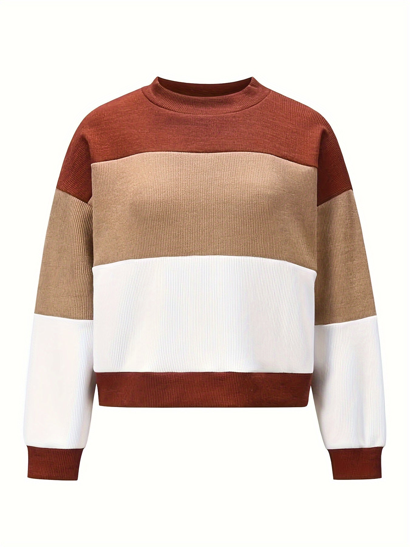Colorblock Drop Shoulder Sweater