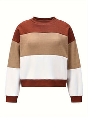 Colorblock Drop Shoulder Sweater