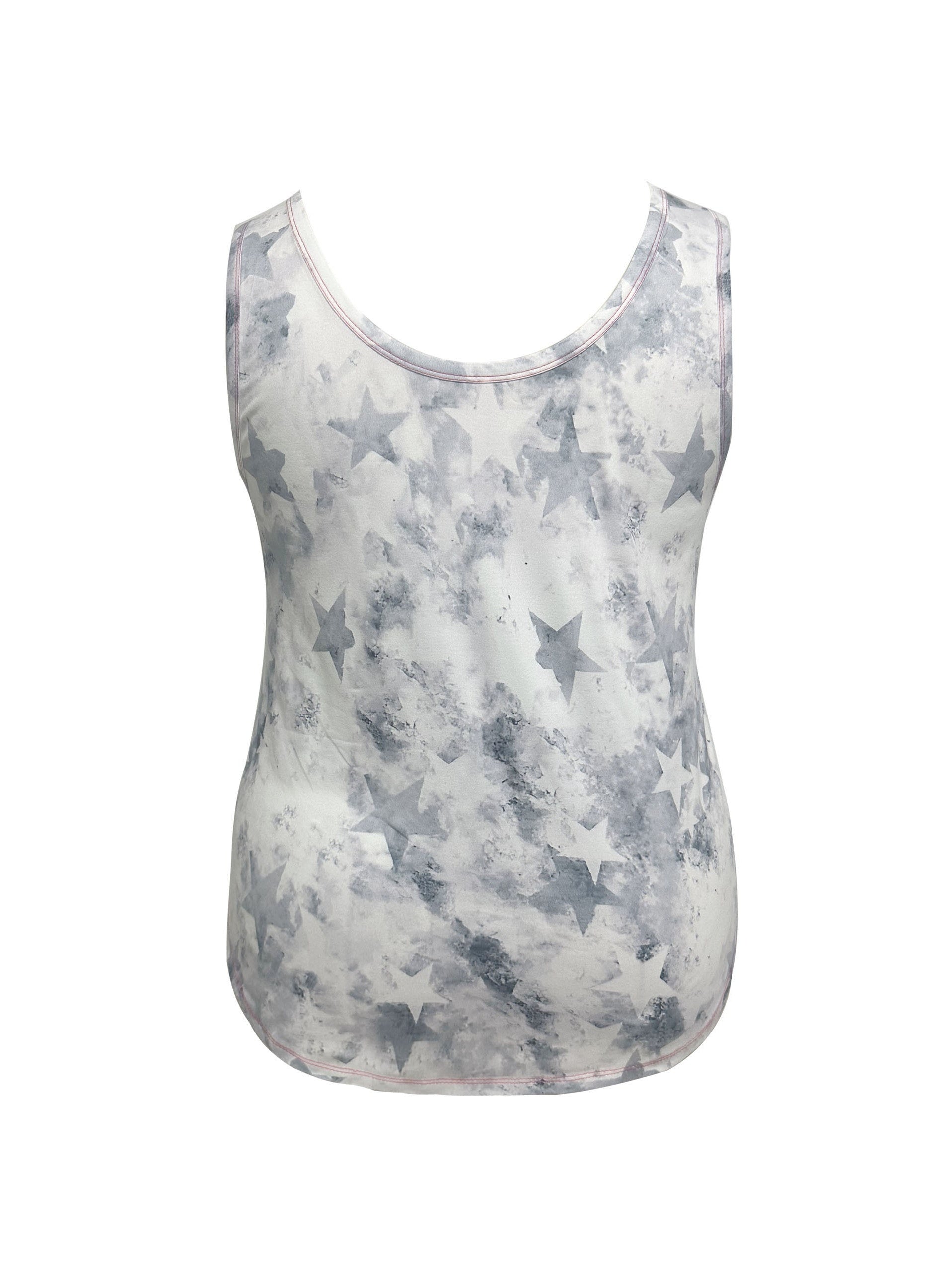 Tie Dye & Star Print Pajama Tank Top