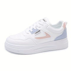 Thick Sole Heighten Flat Chunky Sneakers Faux Leather