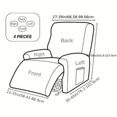 Jacquard Recliner Chair Slipcovers Sofa Cover High Elasticity Home Protection