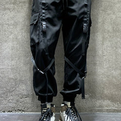 Ribbon Men's Relaxed Fit Cargo Jogger Pants Flap Pockets