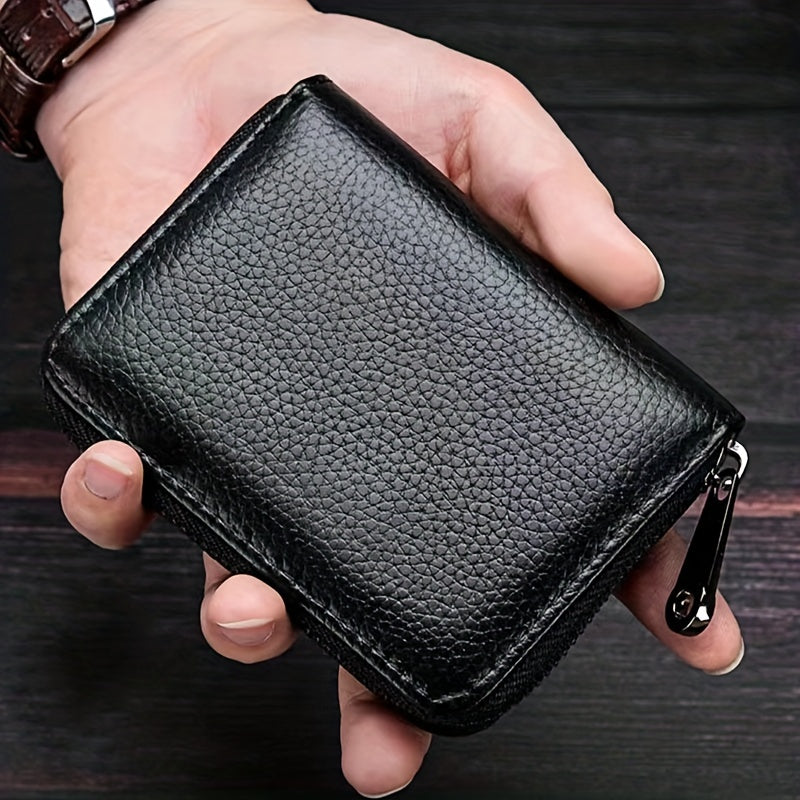 Men's Large Capacity Zipper Card Holder Wallet