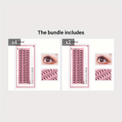 60pcs 10D Cluster Lashes for DIY Eyelash Extensions at Home