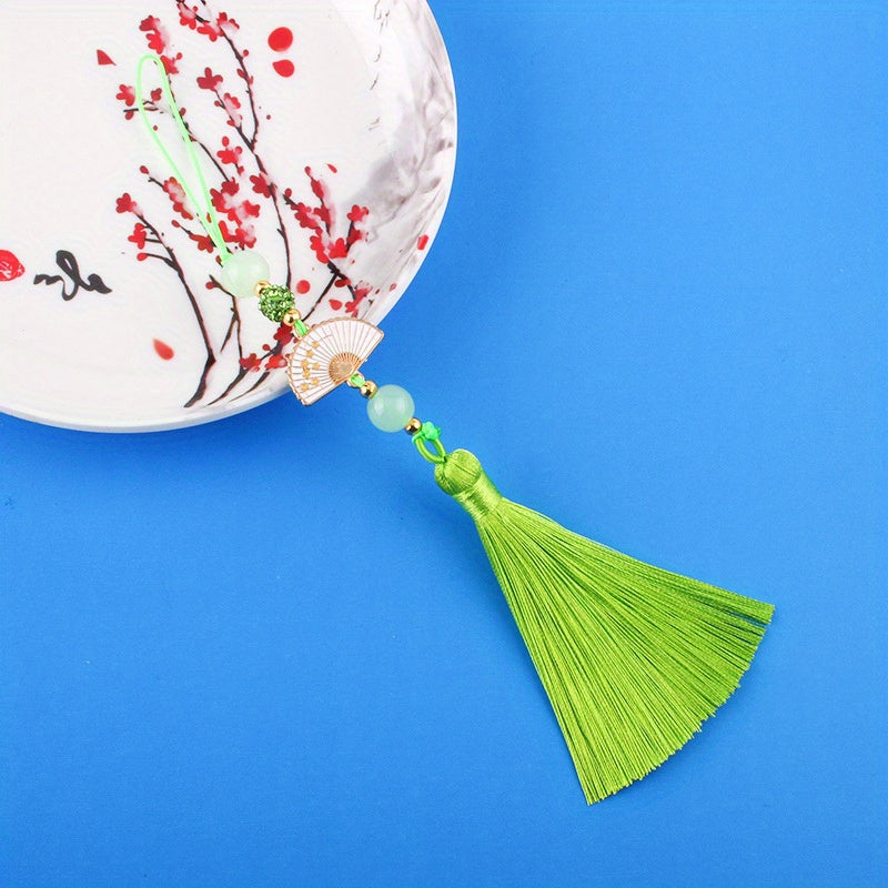 Chinese Style Fan Tassel Small Pendant Year Decorations DIY Craft