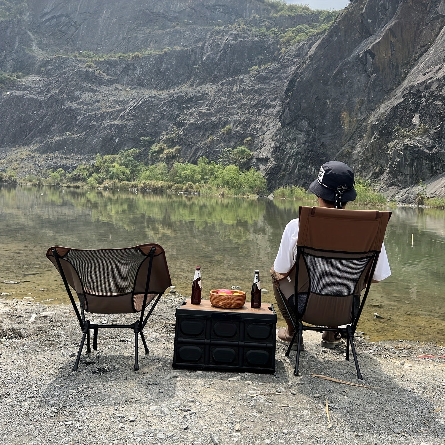 Ultralight Folding Moon Chair for Camping and Fishing