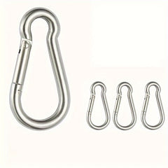 4pcs Stainless Steel Hanging Buckle Spring Carabiners For Outdoor Camping