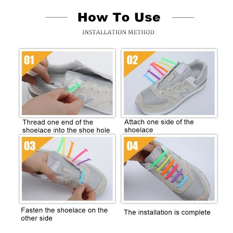 14 Pcs Silicone Lazy Shoelace Fixing Artifact for Sneakers