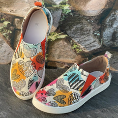 Women's Slip On Love Skate Shoes Lightweight Walking Shoes