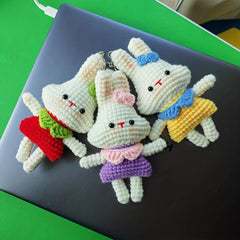 Woven Rabbit Doll Handbag for Family and Friends