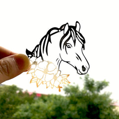 Epoxy Resin Horse Flower Keychain Pendant Silicone Mold Jewelry Making