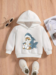 Baby Kitty & Shart Cartoon Hoodie Kids Pullover