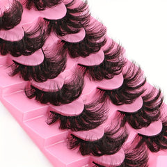 7 Pairs Faux Mink Dramatic False Eyelashes Thick Volume Fluffy Makeup Reusable
