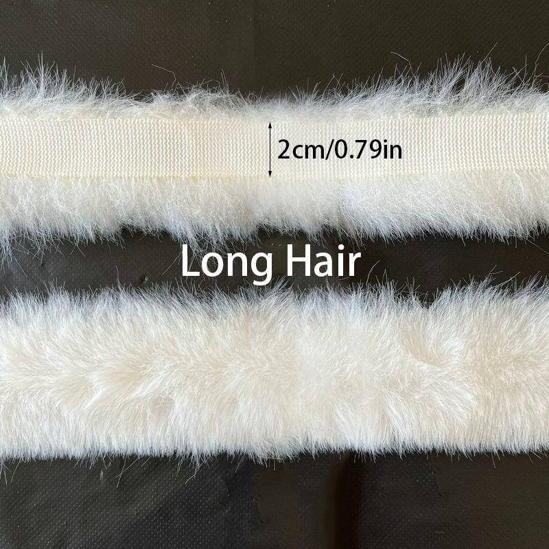 1pc Rex Rabbit Fur Strip Christmas Decoration Cape DIY Accessories