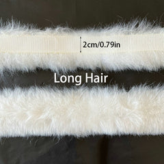 1pc Rex Rabbit Fur Strip Christmas Decoration Cape DIY Accessories