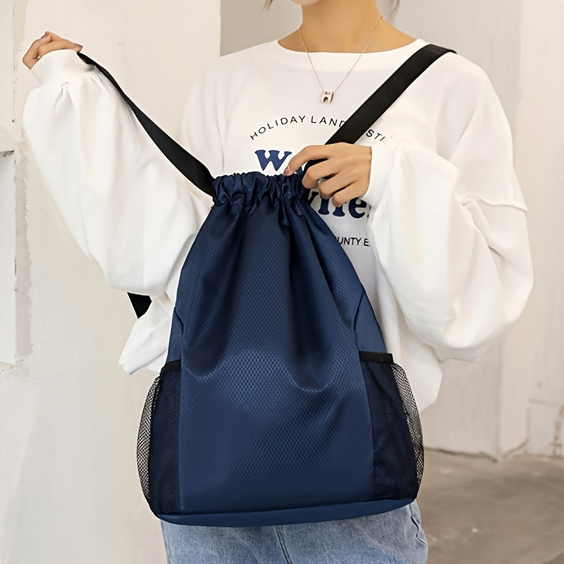 Drawstring Bag Sports Leisure Backpack Oxford Cloth Large Travel Student