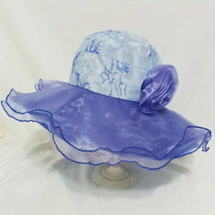 Layer Ruffle Sun Hat Flower Wide Brim Lace Bucket Hat French Style