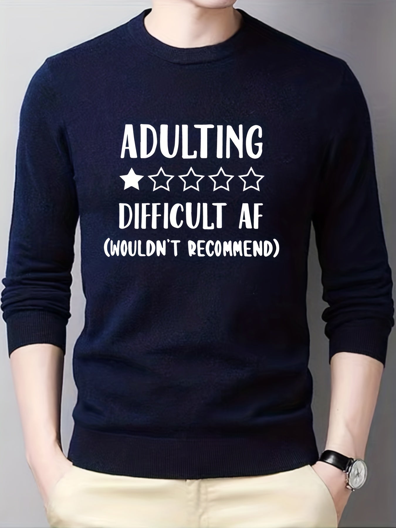 Men's Casual Warm Knitted Sweater for Fall Winter