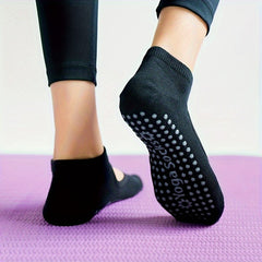Women Pilates Socks Anti Slip Backless Yoga Ankle Dance Sports Socks