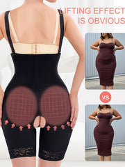 Lace Trim Shaping Shorts High Waist Tummy Control Butt Lifting Shorts