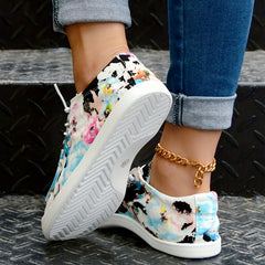 Tie Dye Skate Shoes Women's Casual Lightweight Walking Shoes