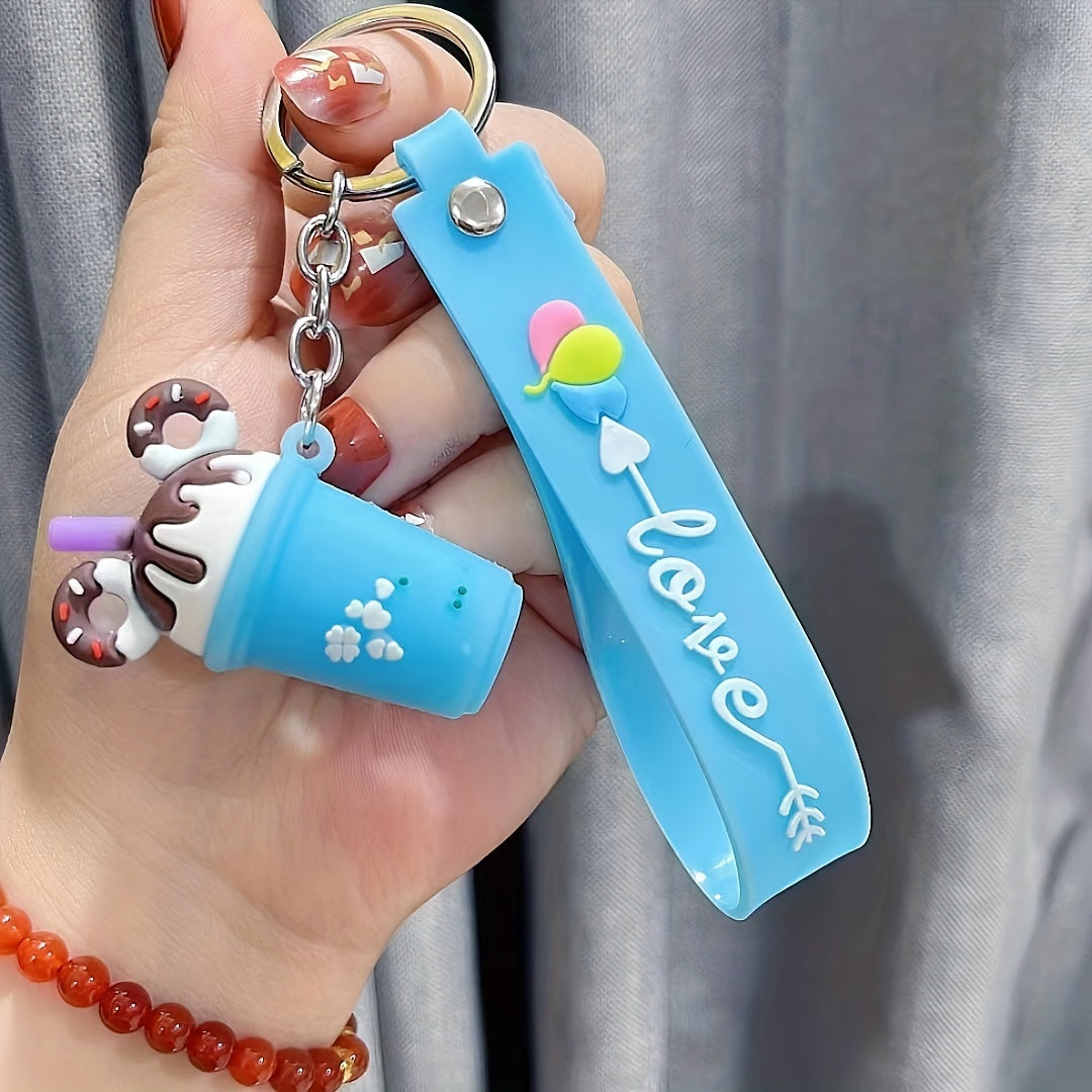 Cartoon Ice Cream Key Chain Bag Pendant Keychain