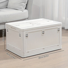 Collapsible Storage Bins With Lids And Wheels Large Capacity Stackable