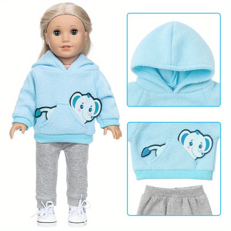 Soft Cartoon Doll Clothes Set for 16 18Inch Reborn Dolls Dress Up