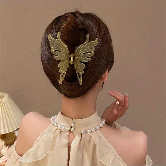 Acrylic Butterfly Hair Clip Large Hair Claw Back Head Hair Clip