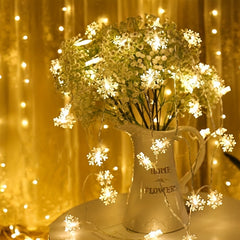 6M LED Snowflake String Light for Christmas Tree Decoration