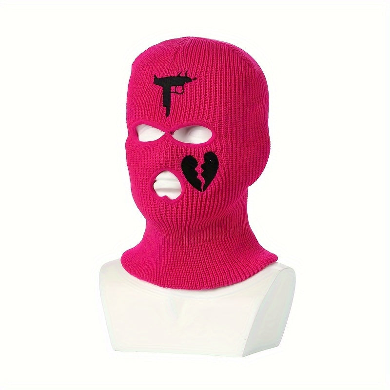 3 Hole Knitted Balaclava Full Face Cover Ski Mask For Men Women