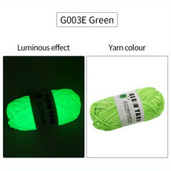 Polyester Glow in the dark Filler Yarn for DIY Knitting 50g pc
