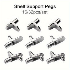 32pcs Cabinet Shelf Pegs Kitchen Clips Bracket Support Pegs