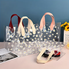 Daisy Transparent PVC Shopping Bag for Weddings and Gifts