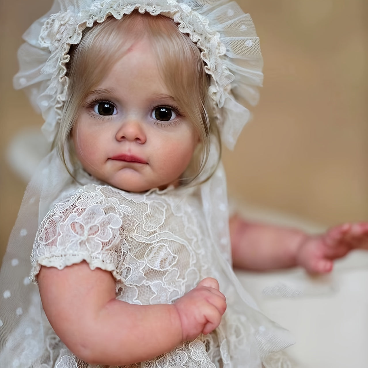 24 Inch Lifelike Soft Vinyl Reborn Doll Adorable Princess with Hand Rooted Hair