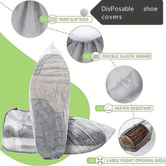 Disposable Non-woven Shoe Covers Anti-slip Waterproof 40pcs