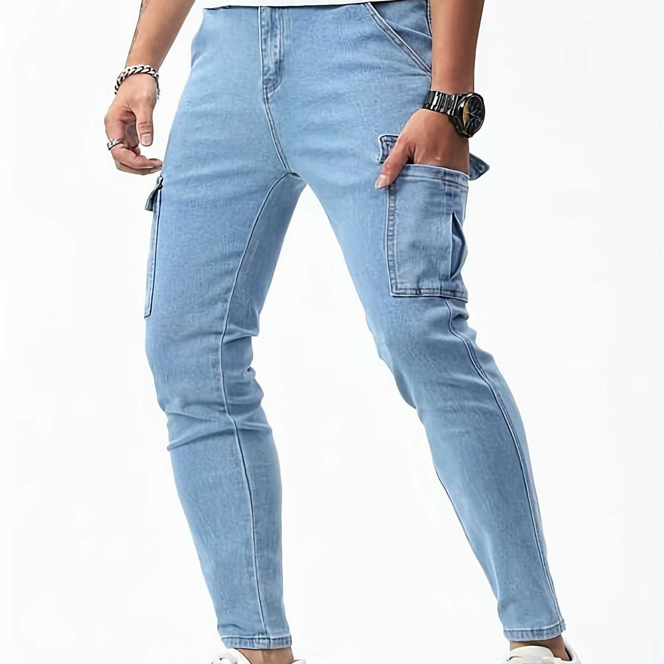 Men's Slim Fit Distressed Stretch Denim Jeans