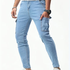 Men's Slim Fit Distressed Stretch Denim Jeans