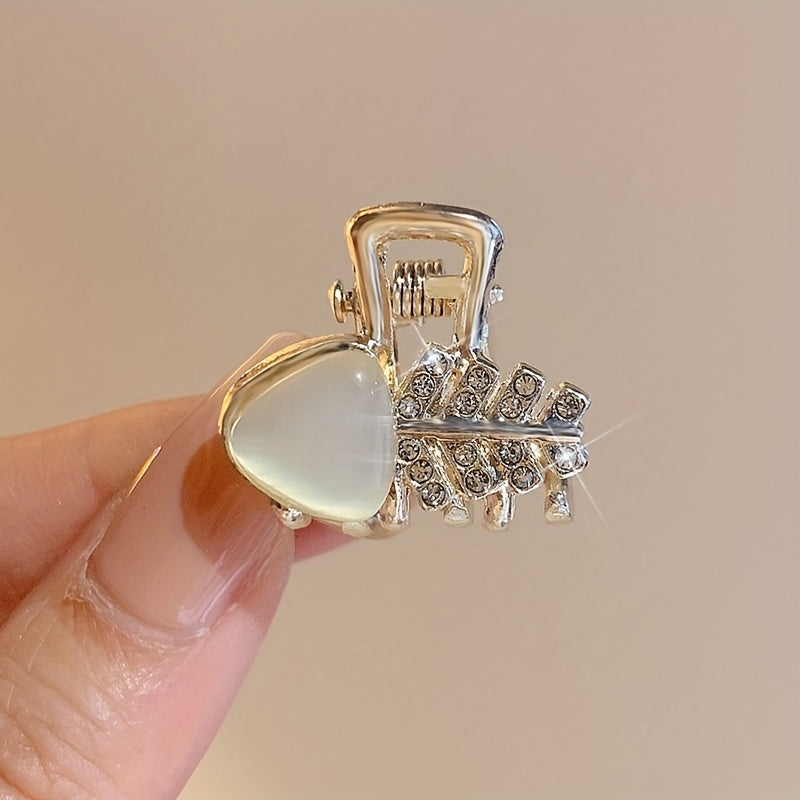 Mini Faux Pearl Metal Hair Clips for Girls