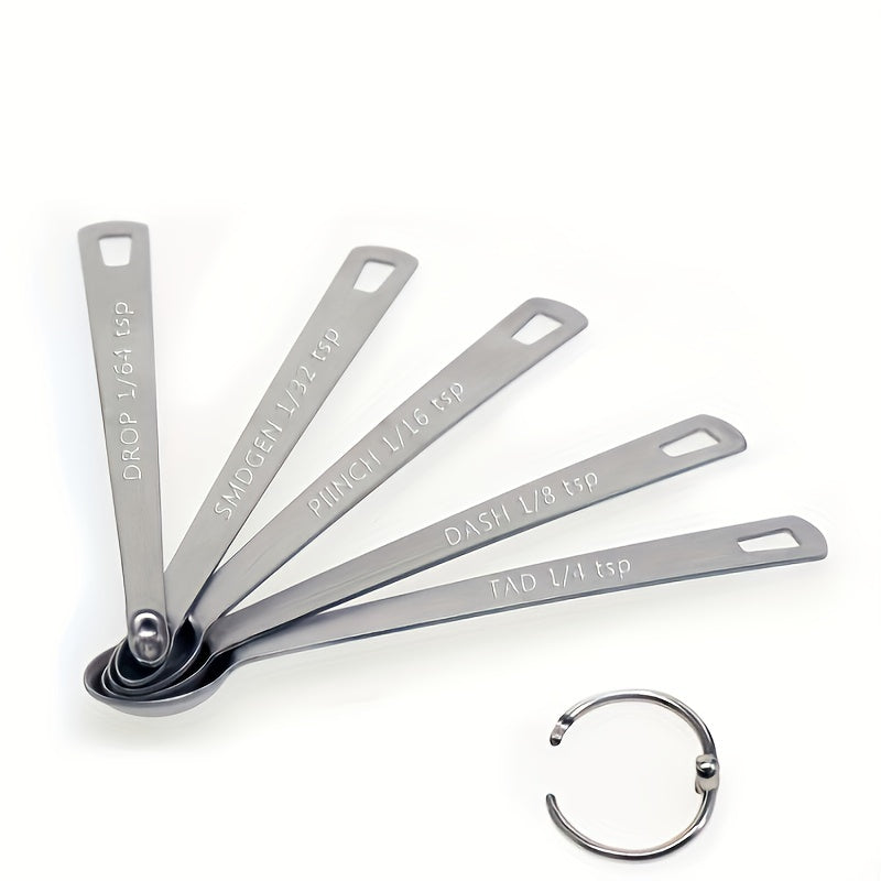 5pcs Stainless Steel Mini Measuring Spoons Seasoning Set