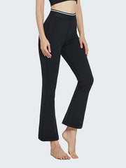 High Waist Bell Bottom Yoga Pants Loose Fit Fitness Bootleg Pants