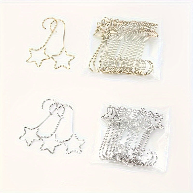40pcs Star Hooks Christmas Ornament Hooks Family Decorations