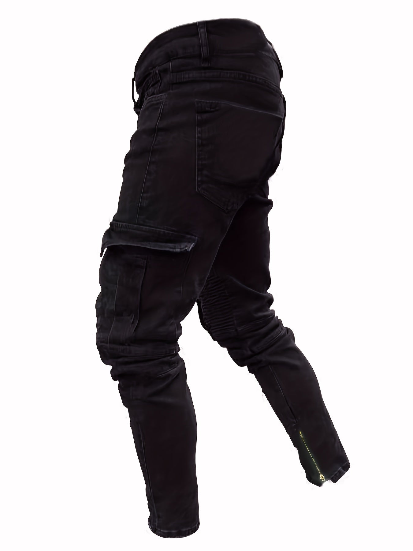Men's Slim Fit Biker Jeans Casual Street Style Denim Pants