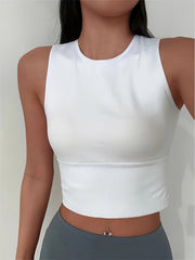 Detachable Chest Pad Backless Tank Top