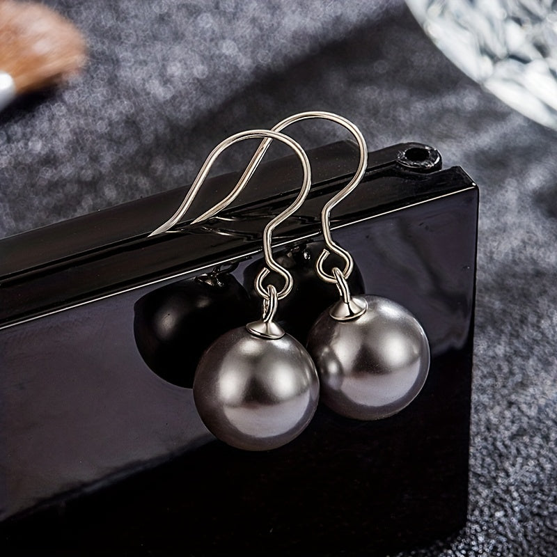 10pcs S925 Silver Faux Pearl Ear Hook Set For Girls