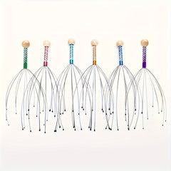 Octopus Head Massager Manual Scalp Massager, Random