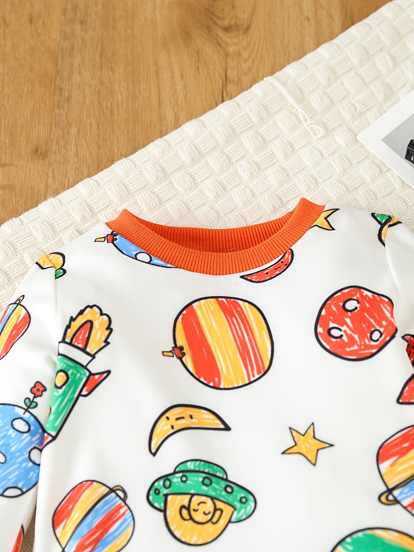 Baby Boy Cartoon Pajama Set Long Sleeve Top Pants Loungewear 2pcs